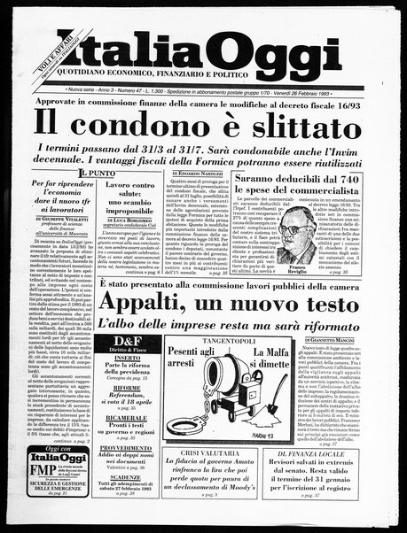 Italia oggi : quotidiano di economia finanza e politica